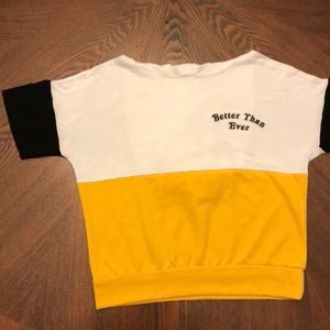 Yellow, White, and Black Short Sleeve
